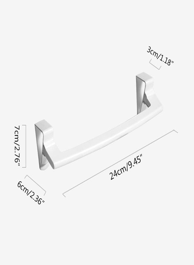 XUYUH Towel Rack Over Door Towel Bar Hanging Holder ABS Bathroom Kitchen Cabinet Towel Rag Rack Shelf Hanger for Cupboard Door, 24x6x7cm, White - Image 4