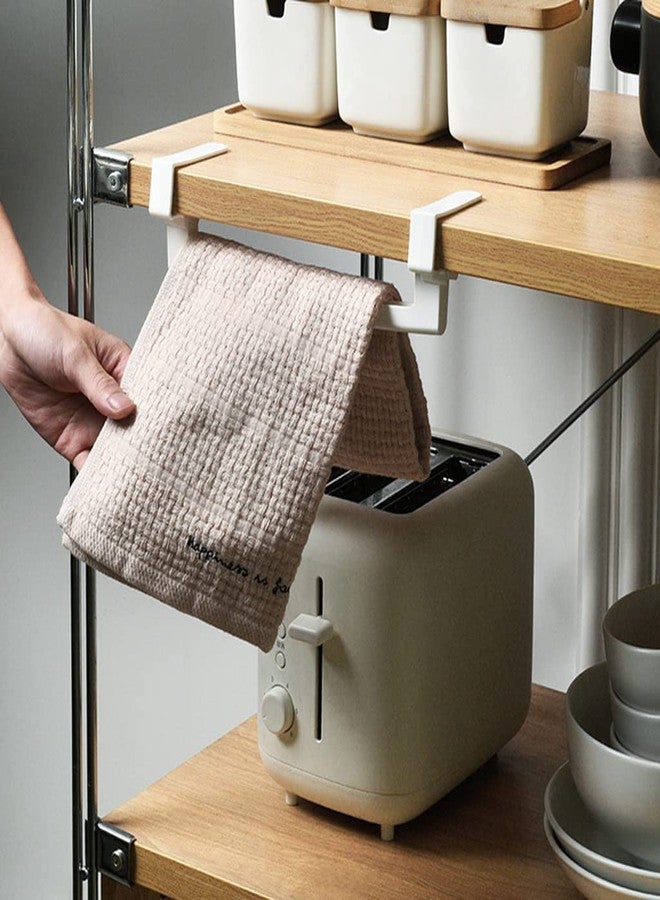 XUYUH Towel Rack Over Door Towel Bar Hanging Holder ABS Bathroom Kitchen Cabinet Towel Rag Rack Shelf Hanger for Cupboard Door, 24x6x7cm, White - Image 5