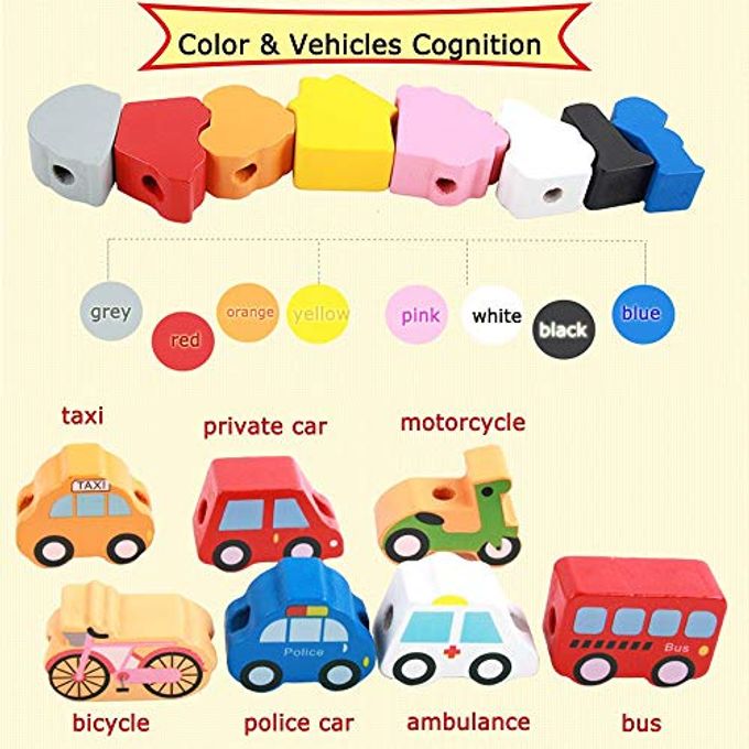Newraturner Wooden Educational Toys Wooden Shape Color Sorting Preschool Stacking Blocks Toddler Puzzles Toys Early Childhood Development Toys for Fine Motor Skills Birthday Gifts for Boys and Girls ((16 Pieces)) - Image 3