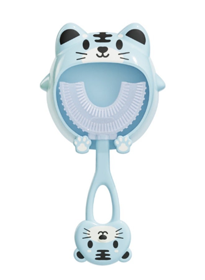 U-Shaped Soft Silicone Toothbrush With Holder For 2-12 Years Old Kids - Image 1