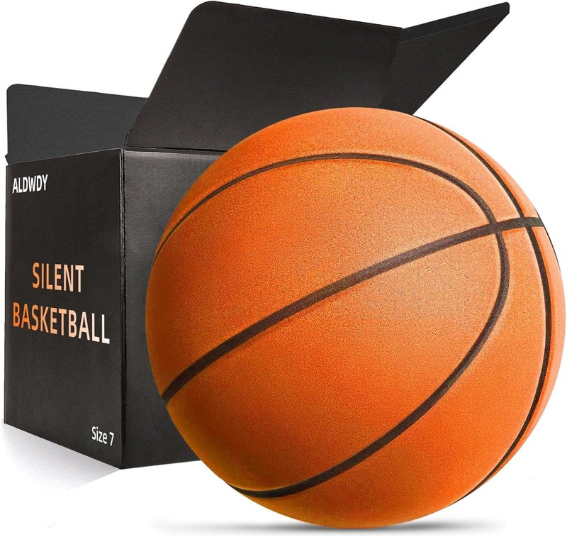 ALDWDY Silent Basketball Size 7 (29.5") – Grooved Airless Indoor Basketball for Quiet Dribbling and Indoor Training - Image 1