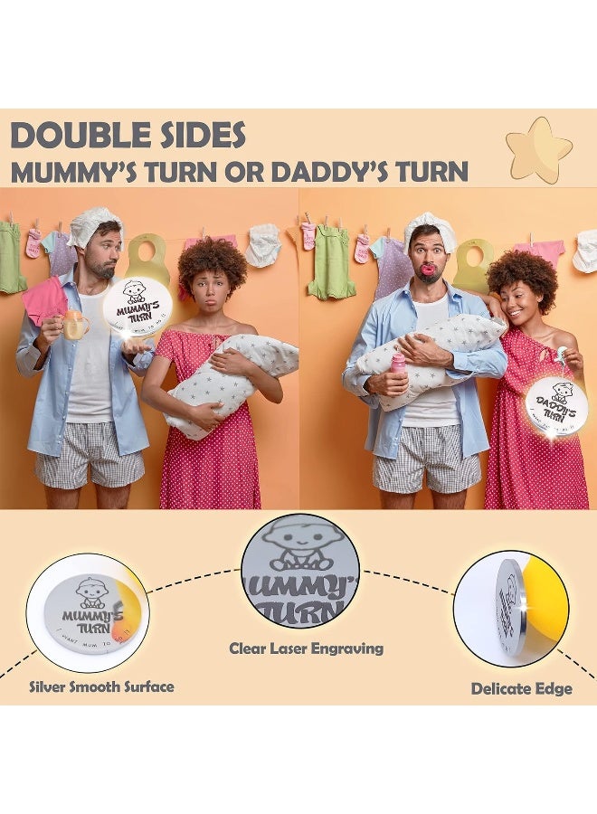 MYPAWLETS Memorial Gifts for New Parents Mom Daddy Funny Double-Sided Silver Decision Coin with Handmade Wooden Box - Image 3