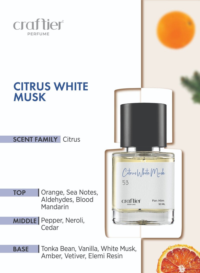 Craftier Perfume CITRUS WHITE MUSK - Inspired of-ALLURE SPORT, Eau De Parfum for Men - 50ml, Long Lasting Citrus Fragrance Upto 36 Hrs, Travel Size Men's Perfume - Image 3