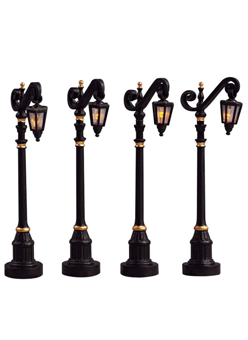 Lemax - Lemax Colonnial Street Lamp Festive Décor Set (10.20 cm, 4 pcs) - Image 1