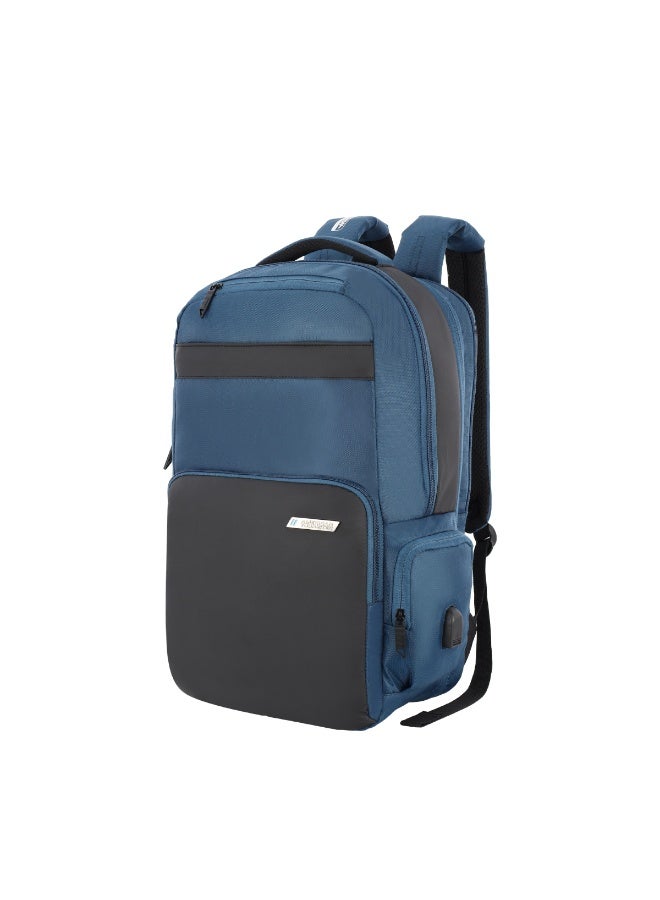 AMERICAN TOURISTER Segno 2.0 Expandable Laptop Backpack, Polyester, Navy|Expandable|Fits 15.6" Laptop|Tractum Suspension Strap|Smart Sleeve|USB Port|Ergo Back & Shoulder|Bottle Holder - 1 Year International Warranty - Image 2