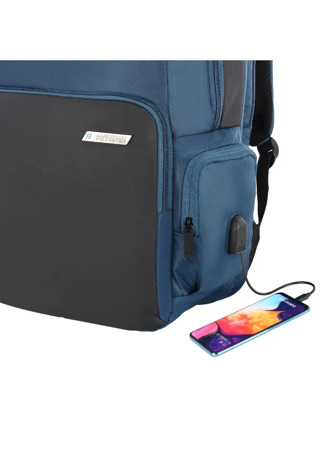 امريكان توريستر American Tourister Segno 2.0 Laptop Bag Exp - Navy - 1 Year Global Warranty
