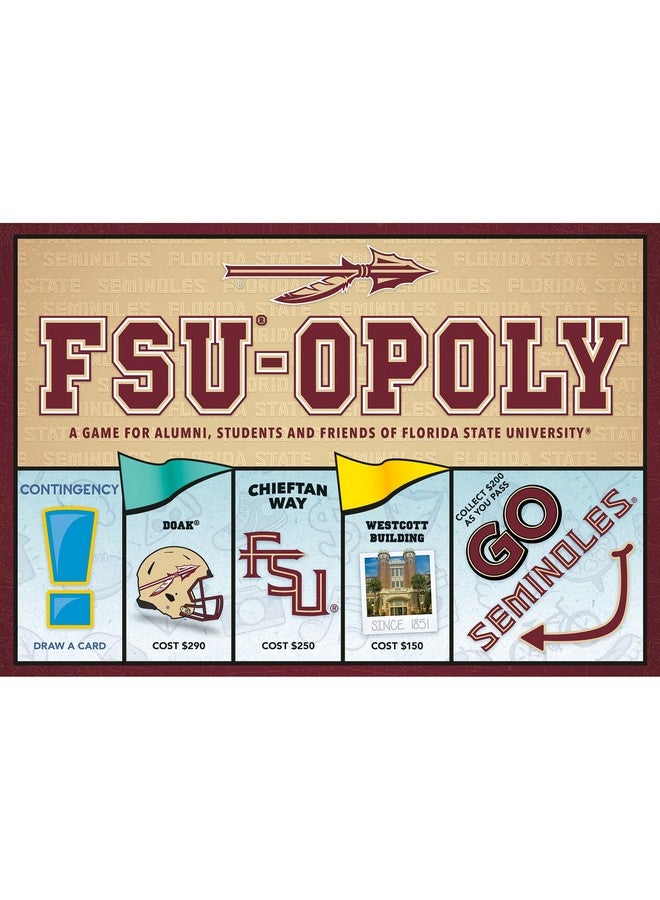 Late For The Sky: FSU-Opoly - Florida State University Themed Family Board Game, Opoly-Style, Traditional Play Or 1 Hr Version, Ages 8+, 2-6 Players - Image 1