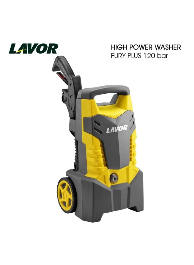 لافور غسالة الضغط العالي من لافور، منظف محمول عالي الضغط فيوري بلس 120، تكنولوجيا إيطالية، ضغط 120 بار كحد أقصى، تدفق 330 لتر/ساعة كحد أقصى، محرك 1500 وات - Image 2