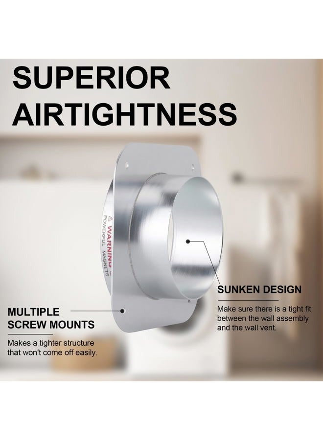 VSAPRDT Magnetic Dryer Vent Coupling DV180 Dryer Vent Hose Magnetic Connector Kit-Quick Connection and Disconnection Strong Magnet Self-Alignment Airtight Seal Easy to Clean Including a 3ft 4" Duct & 2 Clamps - Image 3