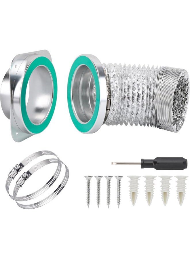 VSAPRDT Magnetic Dryer Vent Coupling DV180 Dryer Vent Hose Magnetic Connector Kit-Quick Connection and Disconnection Strong Magnet Self-Alignment Airtight Seal Easy to Clean Including a 3ft 4" Duct & 2 Clamps - Image 1