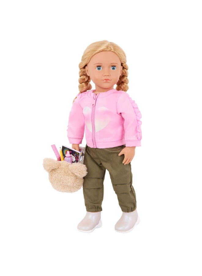 Our Generation School Shine Pink Jacket And Backpack Set For 46 Cm Dolls - Image 2