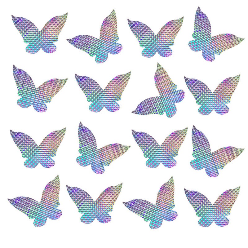 Anti Collision Window Stickers for Birds Glass Window Decals Clings for Bird Strikes Stop Birds from Hitting Windows Butterfly 16 Pieces