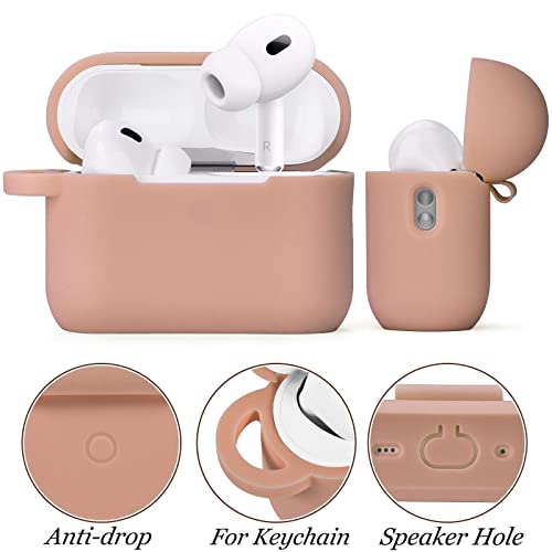 VISOOM Case for Airpods Pro 1st 2nd Generation - VISOOM Airpods Pro 1/2 Cases Cover Women Silicone iPod Pro 2 Earbuds Wireless Charging Case Girl Bling Keychain for Apple Airpod Gen Pro 2 - Image 5
