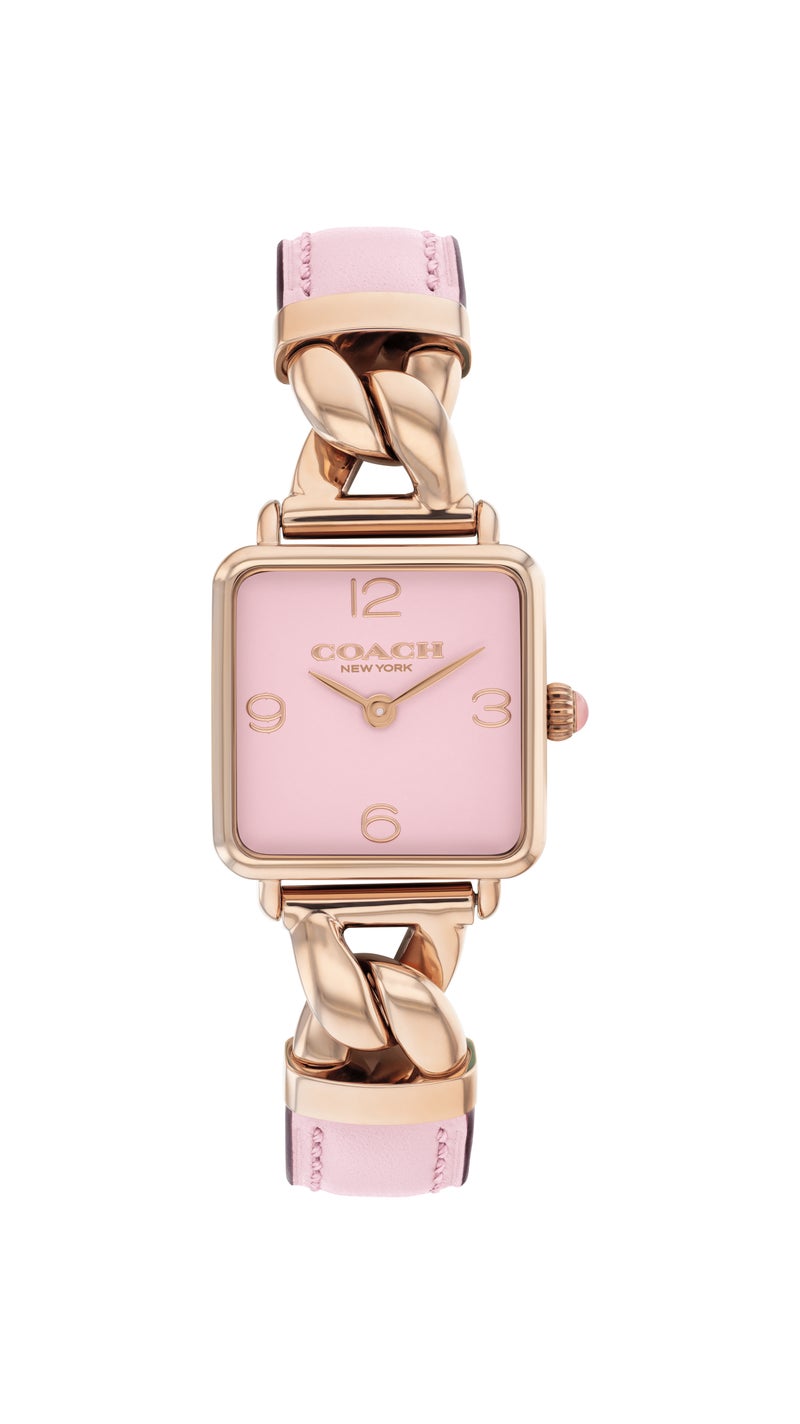COACH Square Qtz Basic Mini Women'S Ionic Plated Carnation Gold Steel Case  Watch - Image 2