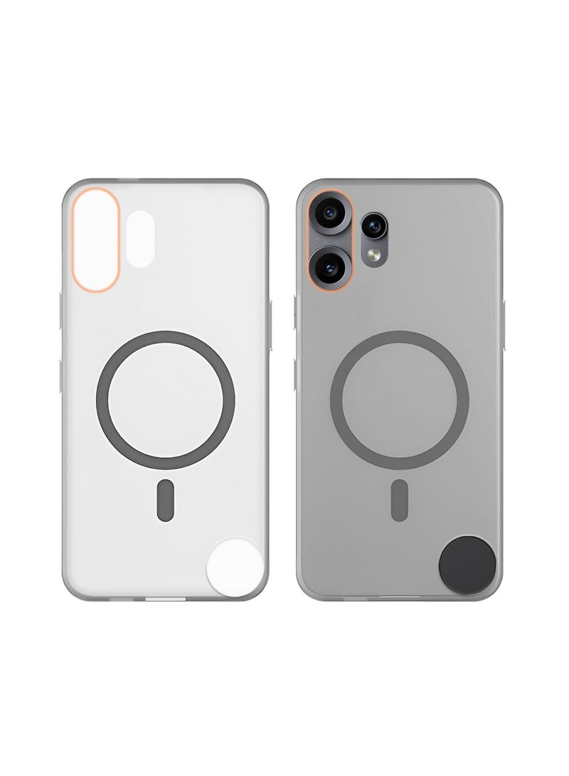 Wtech Nothing CMF Phone 2 Pro 5G 2025 Hybrid Translucent Magsafe with Magnetic Charging Raised Camera Lips Elegant Look Case Cover (MCMPMN) - Grey - Image 2