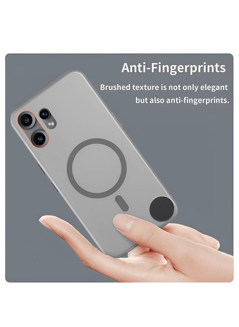 Wtech Nothing CMF Phone 2 Pro 5G 2025 Hybrid Translucent Magsafe with Magnetic Charging Raised Camera Lips Elegant Look Case Cover (MCMPMN) - Grey - Image 4