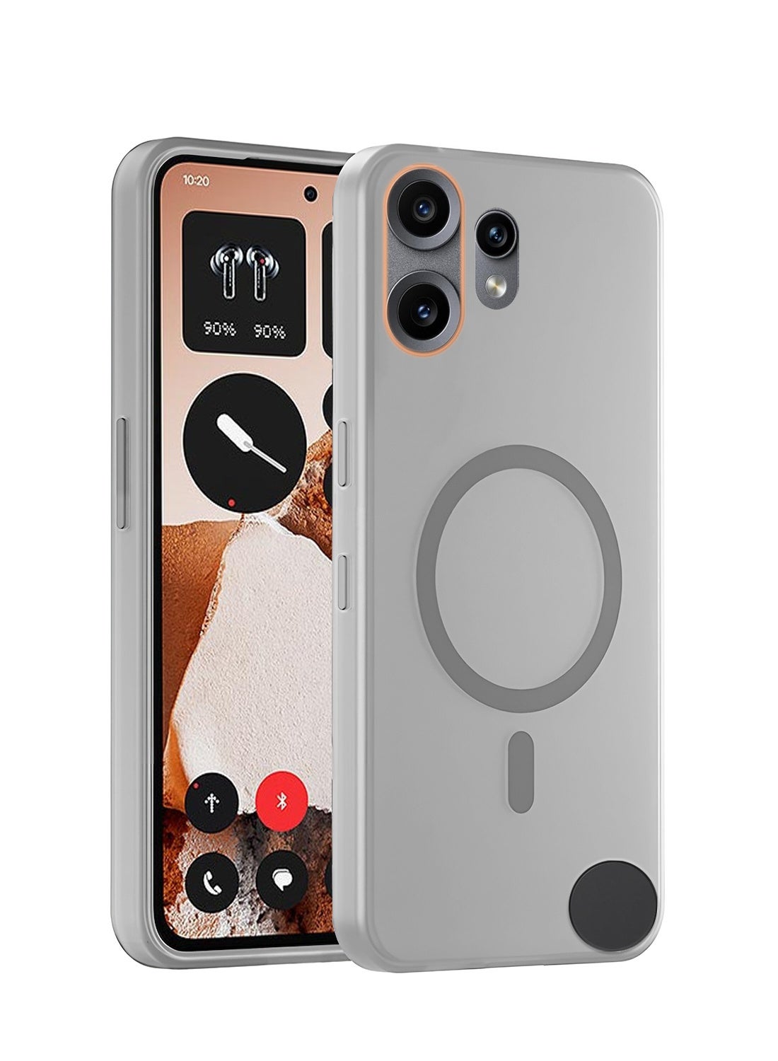 Nothing CMF Phone 2 Pro 5G 2025 Hybrid Translucent Magsafe with Magnetic Charging Raised Camera Lips Elegant Look Case Cover (MCMPMN) - Grey