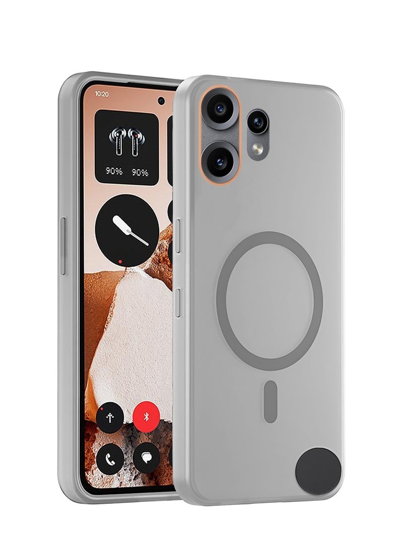 Wtech Nothing CMF Phone 2 Pro 5G 2025 Hybrid Translucent Magsafe with Magnetic Charging Raised Camera Lips Elegant Look Case Cover (MCMPMN) - Grey - Image 1