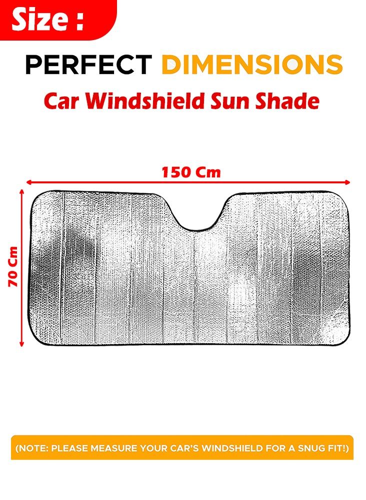 واقي شمس للزجاج الأمامي للسيارة (70 × 150 سم) - Image 2