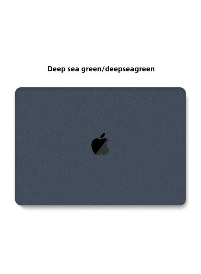 For Macbook Protective Case Apple Laptop Protective Case Pro Computer Case Quicksand Shell-Color:Quicksand-deep Sea Green-Applicable Model:Hollow Out Retina15(A1398)