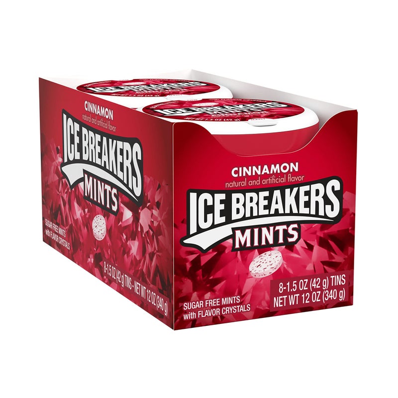 Ice Breakers Cinnamon Sugar Free Mints Tins, 1.5 oz (8 Count) - Image 2