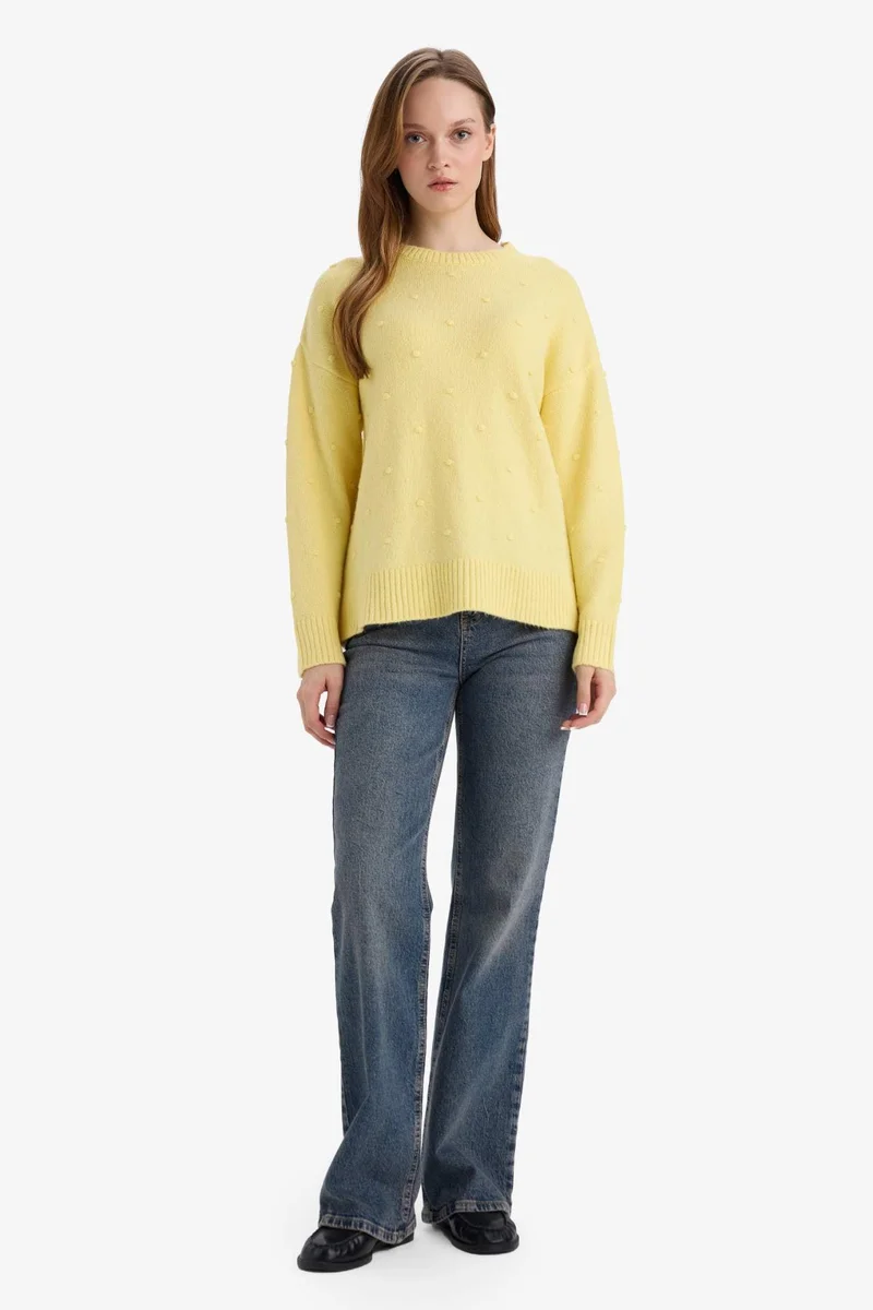 DeFacto Relax Fit Crew Neck Knitwear Pullover