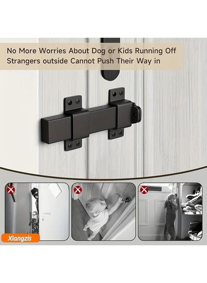M520 7.5 Inch Heavy Duty Metal Sliding Door Latch Adjustable Rust Resistant Easy Installation - Image 5