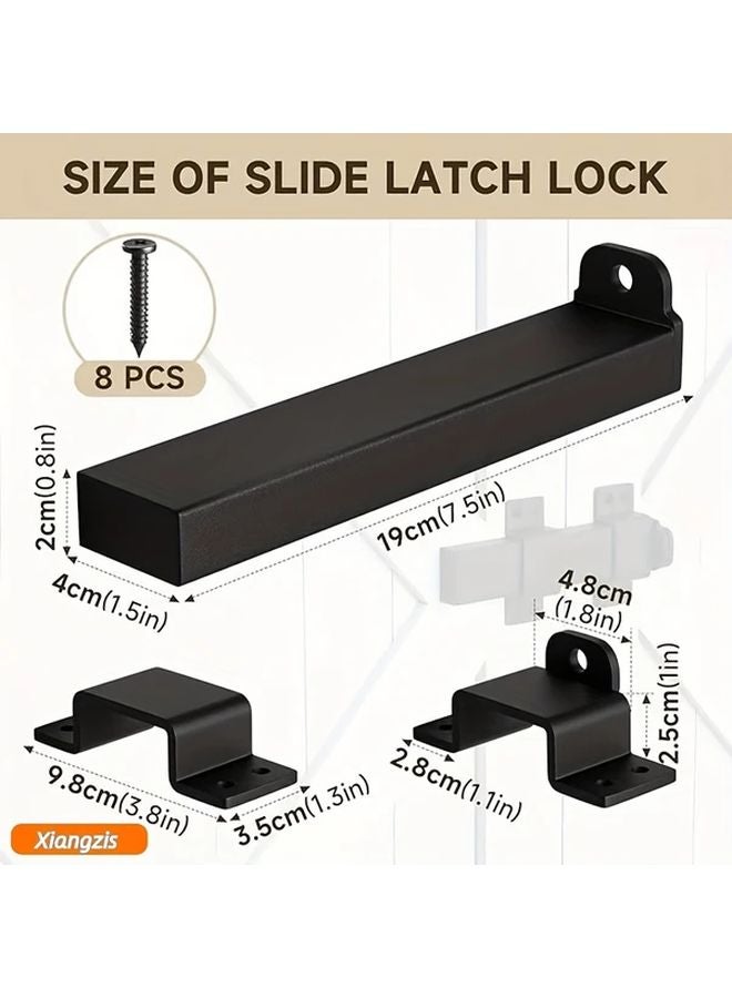 M520 7.5 Inch Heavy Duty Metal Sliding Door Latch Adjustable Rust Resistant Easy Installation - Image 4