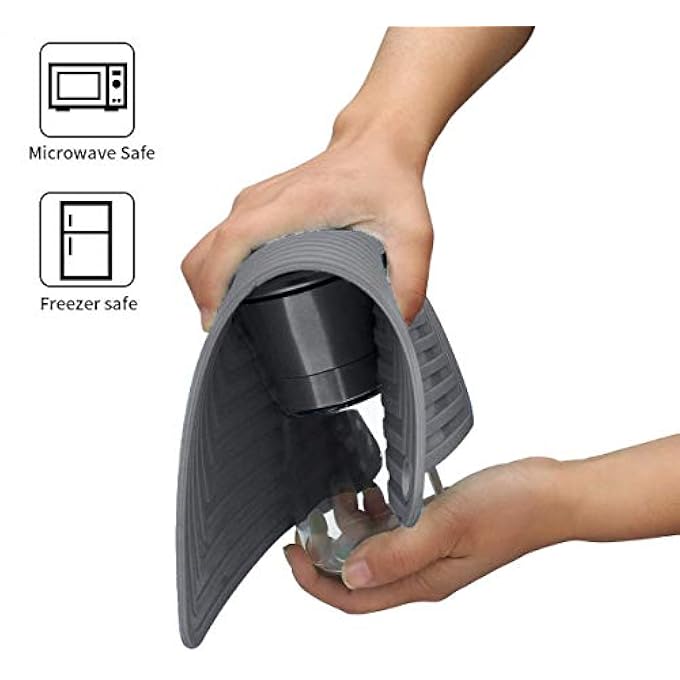LogHog 2 Pack Large Silicone Trivet MatsHeatproof Hot Pads Pot Holder9X12 Non Slip Flexible Durable Heat Resistant Pot Coaster Kitchen Countertop Table Mats Dark Grey - Image 4