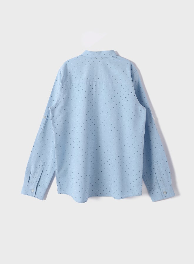 ال سي وايكيكي منقوشة قميص طويل الأكمام الصبي - Image 4