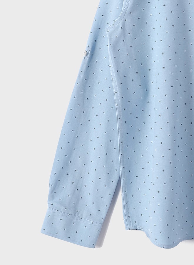 ال سي وايكيكي منقوشة قميص طويل الأكمام الصبي - Image 3