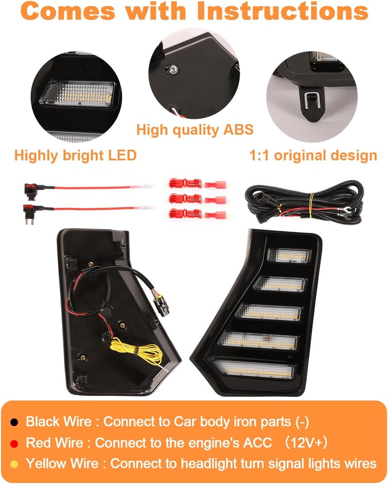 OKLSG LED Fog Lights Kit for 2024-2026 Toyota Tacoma with DRL and Amber Turn Signal - Image 5