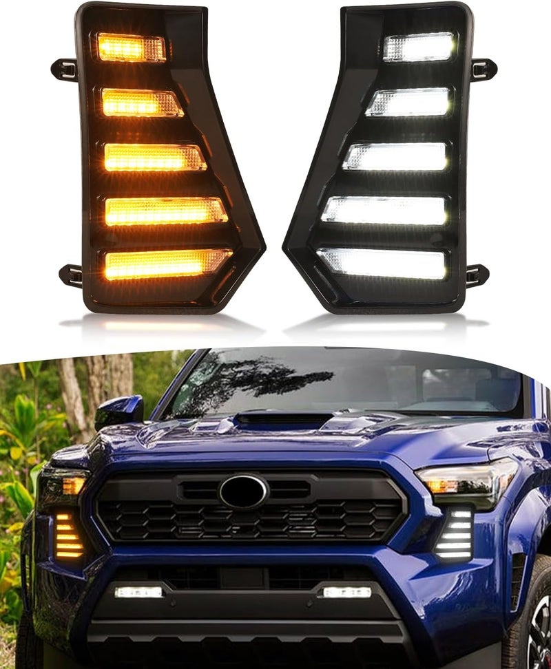 OKLSG LED Fog Lights Kit for 2024-2026 Toyota Tacoma with DRL and Amber Turn Signal - Image 1