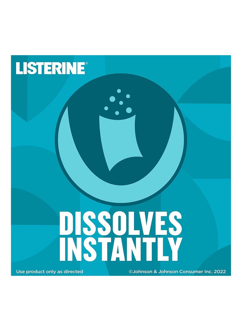 Listerine Cool Mint PocketPaks Portable Breath Strips for Bad Breath, Fresh Breath Strips to Kill most of Bad Breath Germs On-The-Go, Cool Mint Flavor, 24-Strip Pack, 3 Pack - Image 3