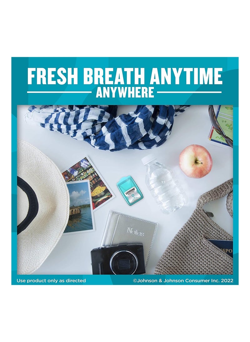 Listerine Cool Mint PocketPaks Portable Breath Strips for Bad Breath, Fresh Breath Strips to Kill most of Bad Breath Germs On-The-Go, Cool Mint Flavor, 24-Strip Pack, 3 Pack - Image 5