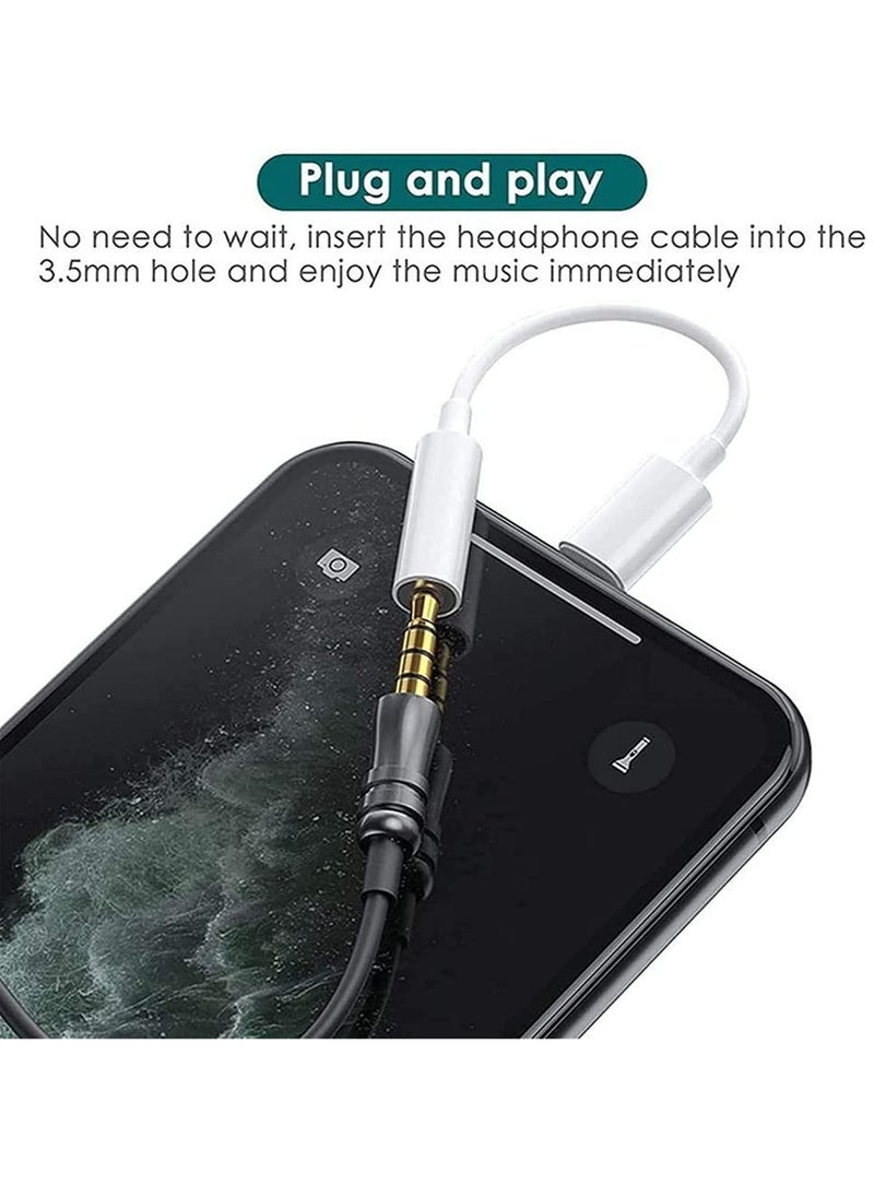 Generic - 3 Pack Lightning to 3.5 mm Headphone Adapter for iPhone iphone MFi Certified Headphones Earphones Jack Aux Audio Dongle Adapter for iPhone Accessories Compatible with iPhone 14 13 12 11 XR X 8 7 - Image 1