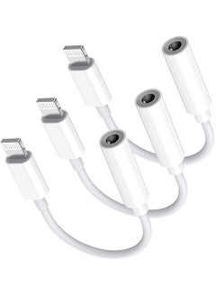 3 Pack Lightning to 3.5 mm Headphone Adapter for iPhone iphone MFi Certified Headphones Earphones Jack Aux Audio Dongle Adapter for iPhone Accessories Compatible with iPhone 14 13 12 11 XR X 8 7