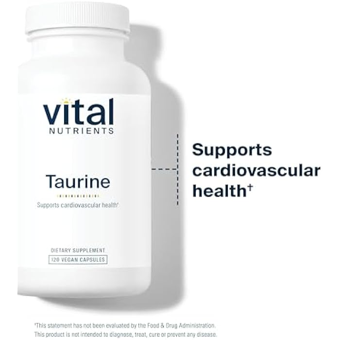 Vital Nutrients مكمل التورين 1000 ملغ من فيتال نيوترينتس | مكمل أمينو أسيد نباتي للتخلص من السموم | مكمل التورين لدعم صحة القلب والأعصاب والكبد* | خالي من الجلوتين والألبان وفول الصويا | غير معدل وراثيًا | 120 كبسولة - Image 3