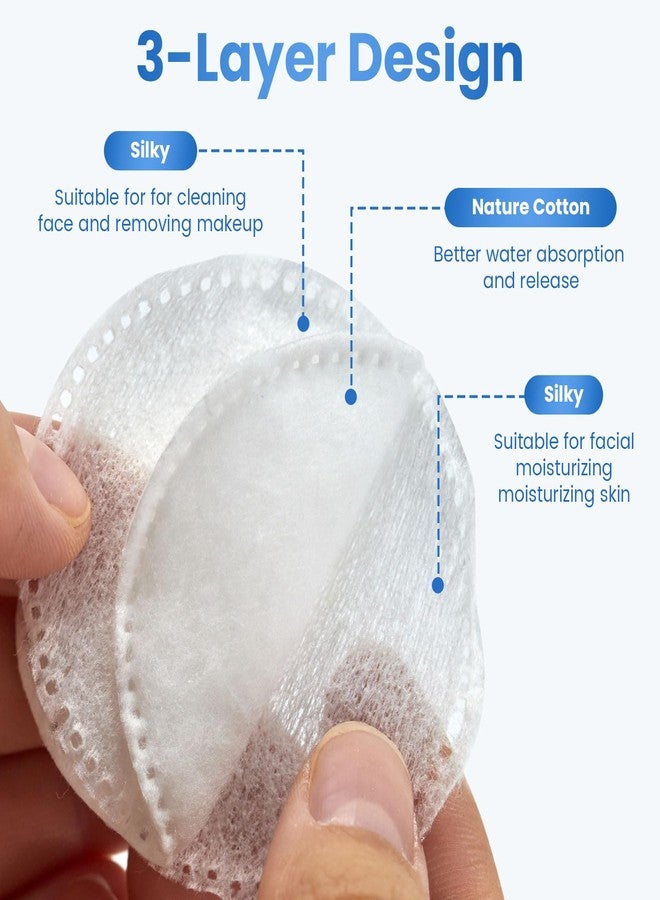 Bcowos Cotton Rounds 160 Count, Cotton Pads for Face, Soft, Lint-Free, Super Absorbent Makeup Remover Pads for All Skin Types, Used for Removing Makeup, Applying Toners, Facial Cleansing, Nail Care - Image 3