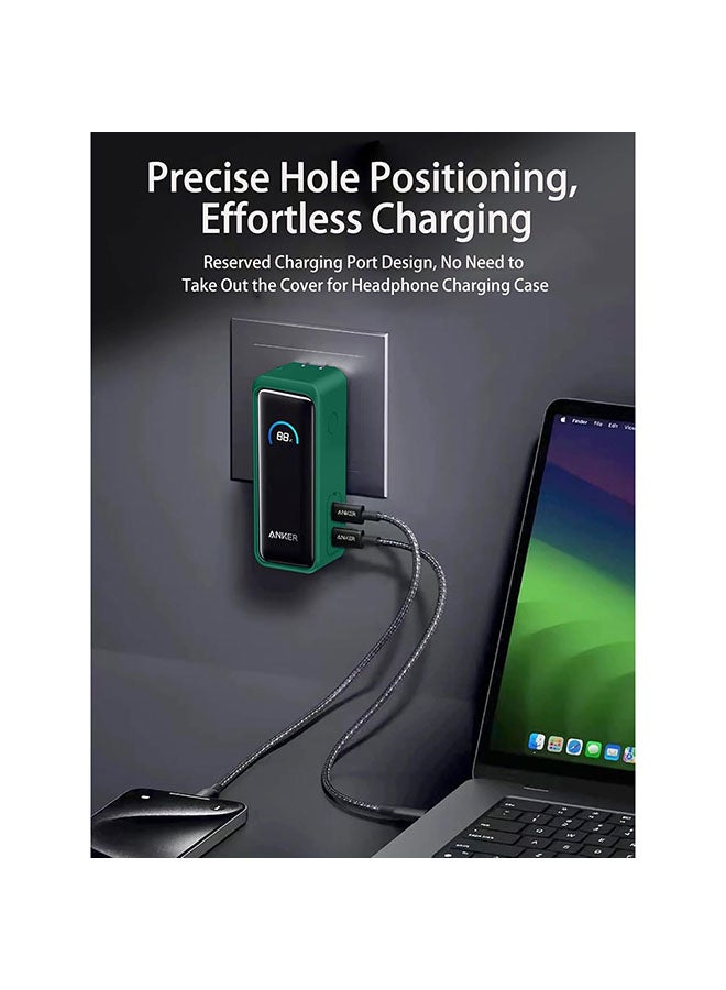 O Ozone Silicone Case for Anker Prime Power Bank 9600mAh 65W Cover,Shockproof and Scratch Protection Case,Soft Silicone Cover with Lanyard-Dark Green  - Image 3