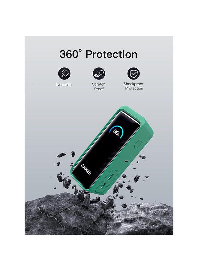 O Ozone Silicone Case for Anker Prime Power Bank 9600mAh 65W Cover,Shockproof and Scratch Protection Case,Soft Silicone Cover with Lanyard-Dark Green  - Image 2