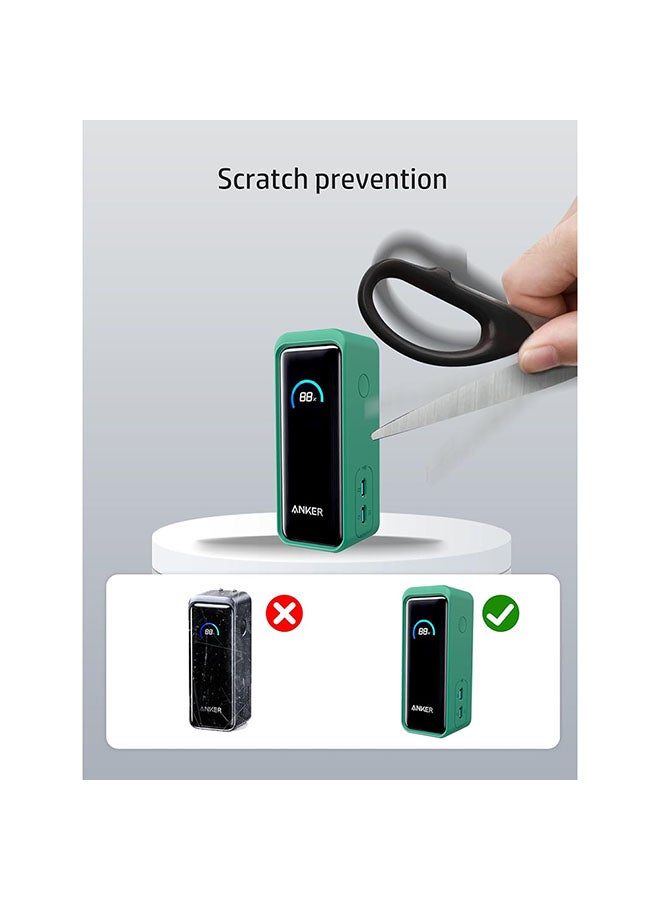 O Ozone Silicone Case for Anker Prime Power Bank 9600mAh 65W Cover,Shockproof and Scratch Protection Case,Soft Silicone Cover with Lanyard-Dark Green  - Image 4