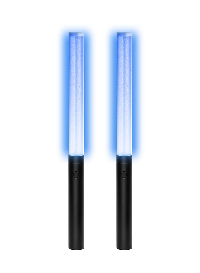 OMTLED LED Glow Sticks Reusable Glow Party Favor Supplies Multicolor Light Up Stick Idol Concert LED Flashing Bright Glow Lightsticks for Wedding, Birthday, Raves, Concert, Halloween, Christmas (Black-2Pack) - Image 1