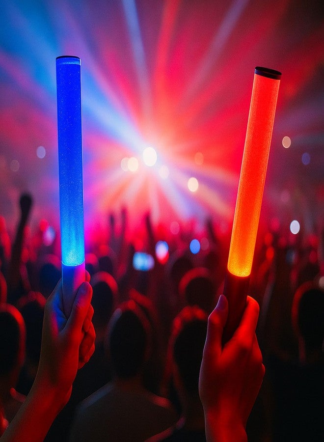 OMTLED LED Glow Sticks Reusable Glow Party Favor Supplies Multicolor Light Up Stick Idol Concert LED Flashing Bright Glow Lightsticks for Wedding, Birthday, Raves, Concert, Halloween, Christmas (Black-2Pack) - Image 3