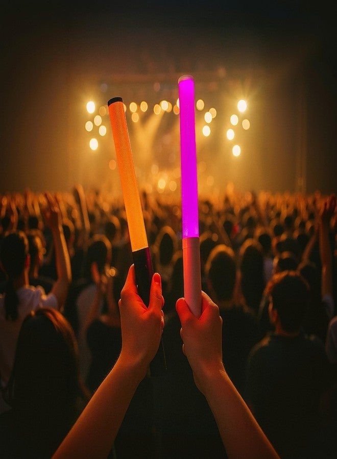 OMTLED LED Glow Sticks Reusable Glow Party Favor Supplies Multicolor Light Up Stick Idol Concert LED Flashing Bright Glow Lightsticks for Wedding, Birthday, Raves, Concert, Halloween, Christmas (Black-2Pack) - Image 4