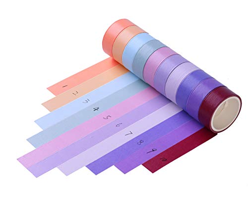 LEOTER 30 Rolls Washi Masking Tape Set, 15mm Wide Colorful Rainbow, Decorative Writable Craft Tape for DIY Scrapbook Designs - Image 4