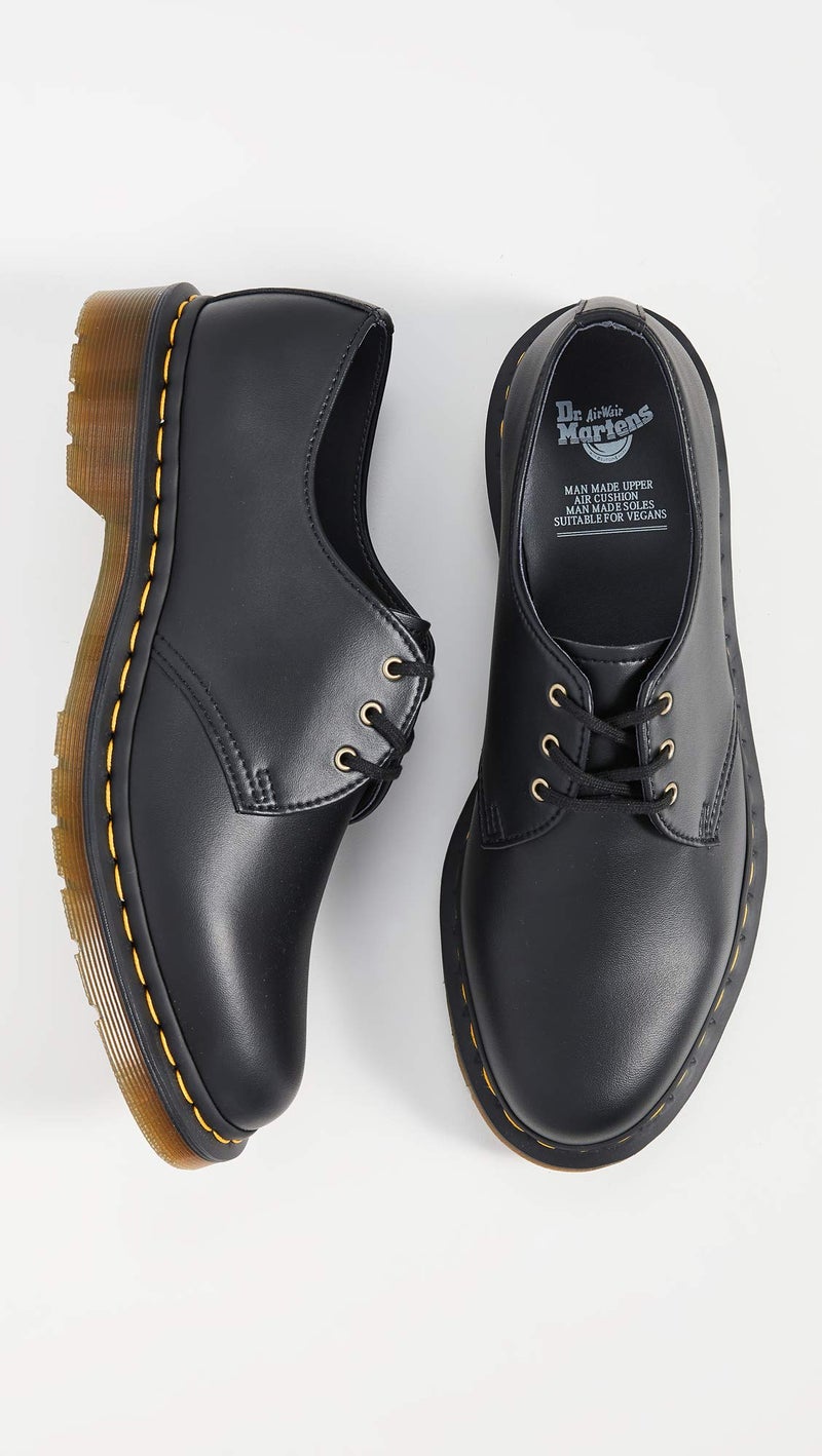 Dr Martens حذاء أكسفورد د. مارتنز للجنسين النباتي 1461، أسود فيليكس روب أوف، 14 نساء/13 رجال - Image 3