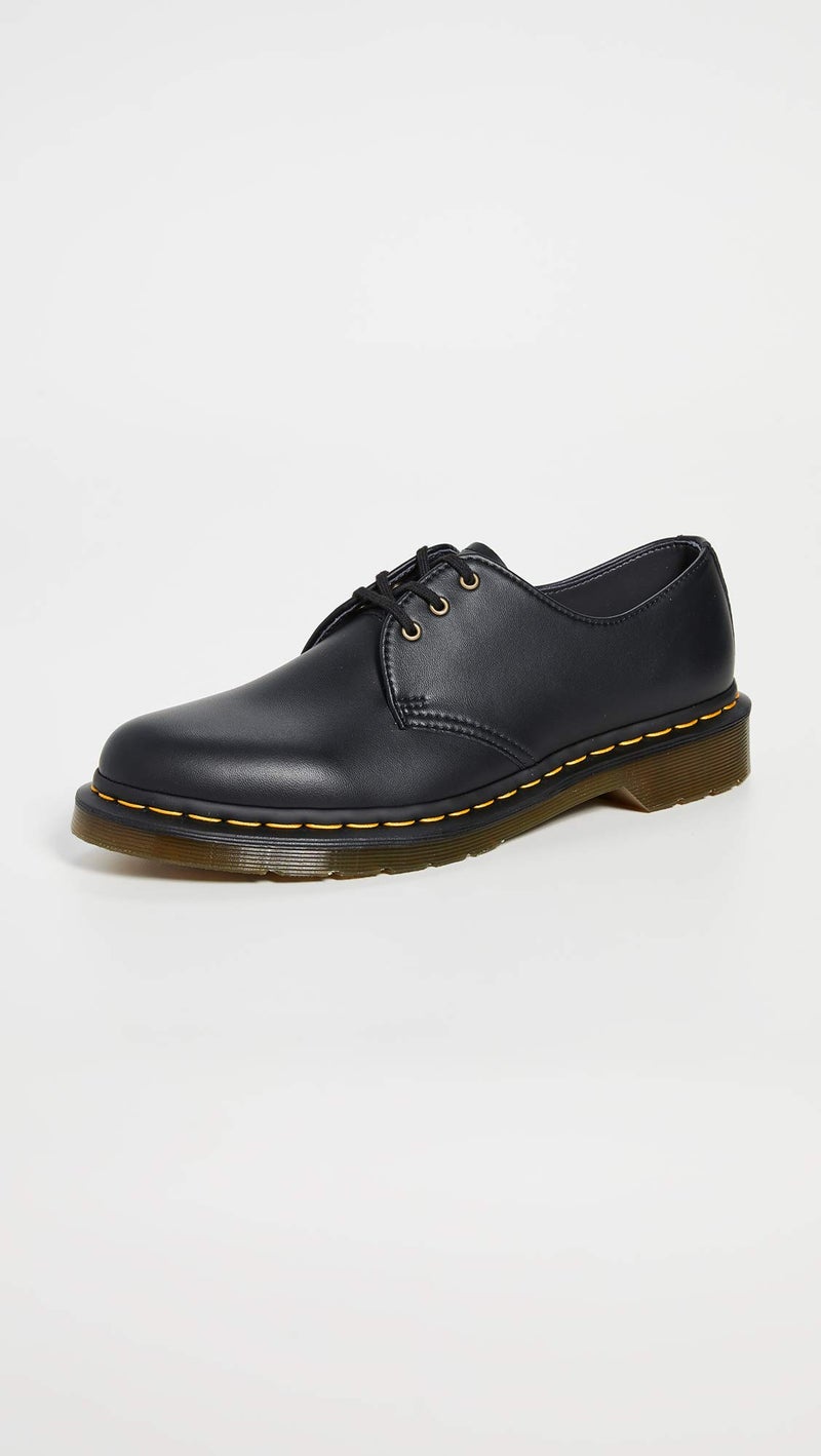 Dr Martens حذاء أكسفورد د. مارتنز للجنسين النباتي 1461، أسود فيليكس روب أوف، 14 نساء/13 رجال - Image 2