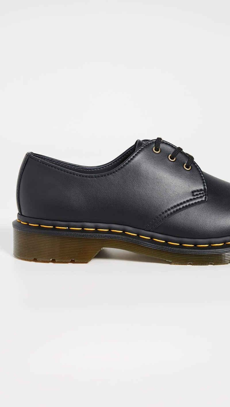 Dr Martens حذاء أكسفورد د. مارتنز للجنسين النباتي 1461، أسود فيليكس روب أوف، 14 نساء/13 رجال - Image 4