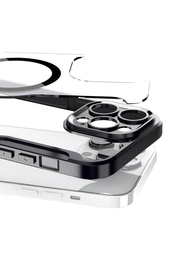 S-TOP Case For iPhone 15 Pro RFID Blocking Adsorption Flip MagSafe Leather Phone Case - Image 4